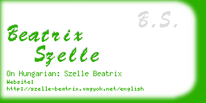 beatrix szelle business card